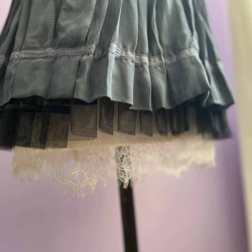 BCBGMAXAZRIA Runway corset pleated lace mini strapless dress - Picture 11 of 15